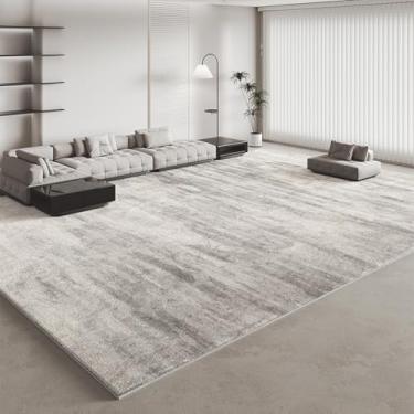 Imagem de Edredom moderno cinza simples lavado, carpete para sala de estar, cabeceira, tapete para corredor de entrada, decoração para casa (100x200 cm (3,3x6,6 pés/FSXB antiderrapante 6)