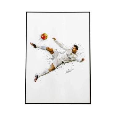 Imagem de Lionel Messi Mbappé Neymar Abstrato Aquarela Atleta Pintura Em Tela Ar