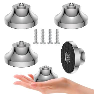 Imagem de HiFi Suporte para alto-falante IF4021S Base Pads para Subwoofer, Amplificador, Pré-amplificador, DAC e CD Player (IF4021S, Prata)
