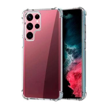 Imagem de Capinha Silicone Antichoque Transparente Compatível com Samsung S22 Ultra