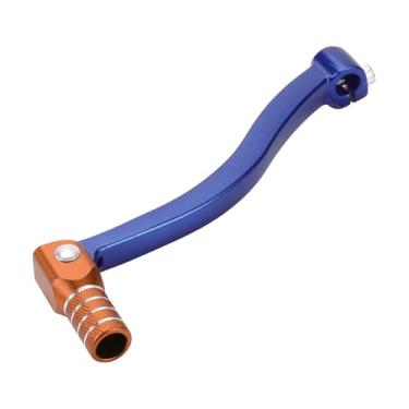 Imagem de INFINAUTO Alavanca de câmbio dobrável de motocicleta para Kayo T6 Liga de Alumínio Pedal Alavanca de Mudança Braço Azul Laranja com Anel Prateado