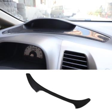 Imagem de XITER 1 peça de painel de instrumentos de controle médio, tira de velocímetro, acessórios decorativos de carro para Honda Civic 2006 2007 2008 2009 2010 2011, fibra de carbono