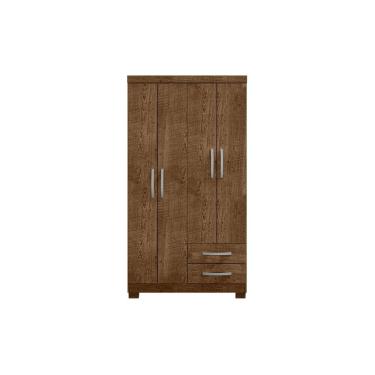 Imagem de Guarda Roupa Solteiro Belém 4 Portas e 2 Gavetas Sem Espelho  EdeCasaMoveis