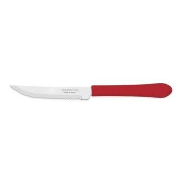 Imagem de Kit 6 Facas Churrasco Leme Cabo Plást. Vermelho Tramontina