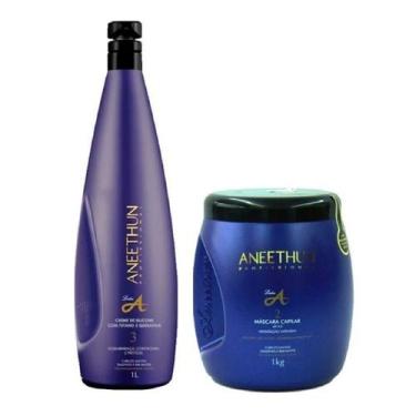 Imagem de Kit Creme de Silicone e Mascara Aneethun 1 Litro 1KG Linha A