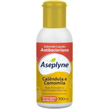 Imagem de Aseplyne, Sabonete Líquido, Antisséptico, Aroma Calêndula e Camomila, 100 ml, Dourado