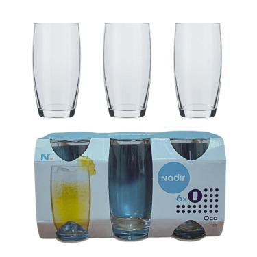 Imagem de Jogo De Copos Em Vidro Nadir Oca 400Ml 6Un R7629