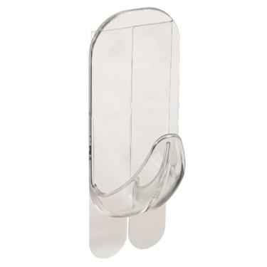 Imagem de Ordene - Gancho Retangular Grande com Adesivo Demovível, Cartela com 1 unidade, Cor Cristal, Linha Aplik