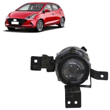 Imagem de Farol Milha Auxiliar Hb20 2020 2021 2022 Lente Lisa Vidro Foco Manual 