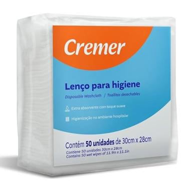 Imagem de Lenço De Banho e Higiene Cremer Pacote Com 50 Unidades