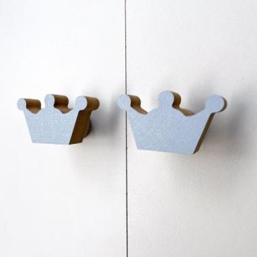 Imagem de 2 Puxadores Coroa Infantil Boho Gaveta Armário Móveis Cômoda - Souveni