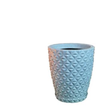 Imagem de Vaso para plantas polietileno diamante P COM PRATO COLETOR(Cinza claro)