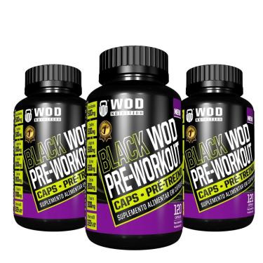 Imagem de Kit 3x Pré-Treino Wod Nutrition 120 Cápsulas-Unissex