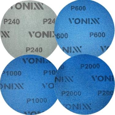 Imagem de Kit Completo Lixamento Lixa Para Polir Vidros Polimento Automotivo Vonixx Grão P240, 600, 1000, 2000 Vonixx