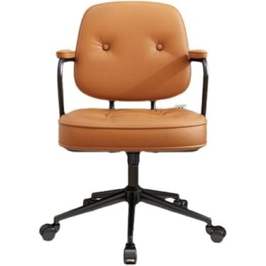 Imagem de Cadeiras Gerenciais, Cadeira De Computador Cadeira De Escritório Em Casa Cadeira Giratória De Elevação Estudo Confortável Encosto Simples Assento Quarto Dormitório Cadeira De Mesa, A, One Size