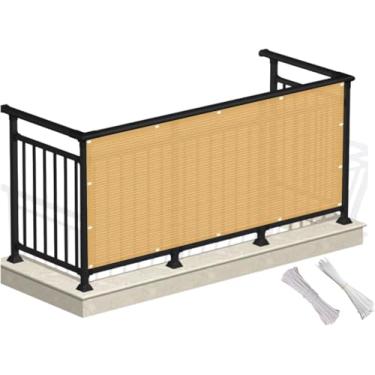 Imagem de Tela De Privacidade De Varanda 70 X 400 Cm Proteção Contra Vento E Uv Proteção Solar Tela De Vedação Respirável Para Tela De Varanda Cobertura De Cerca Com Braçadeiras E Corda Para Piscinas