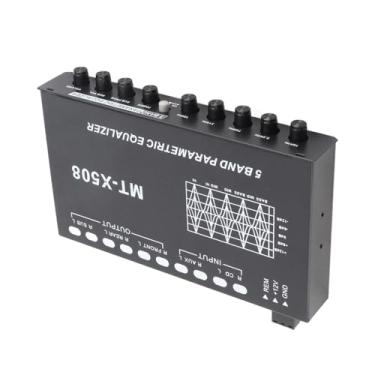 Imagem de Equalizador de Carros, Ajuste Ajustável 5 Bandas Equalizador de Carro Eq de Ajuste Preciso Melhorar a Experiência de áudio Automotivo Com Crossover para Obter a Melhor Qualidade