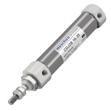 Imagem de Heschen Cilindro de ar fino, cilindro pneumático, CDJ2B 16-35, porta M5, 16 mm de diâmetro, 35 mm corrida