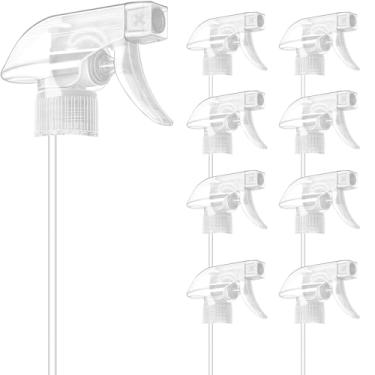 Imagem de DIYSELF Substituição de bocal de spray, tampa universal para garrafas de vidro de plástico, pulverizador de gatilho ajustável, 24 peças de cabeças de bocal de pulverização para limpeza, uso comercial