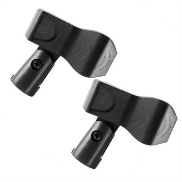 Imagem de Kit Com 02 Cachimbos Suportes Clip Universal Para Microfone De Todos O
