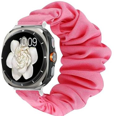 Imagem de Compatível com Galaxy Watch 8, pulseiras de substituição fofas femininas elásticas elásticas de tecido Lamshaw compatíveis com Galaxy Watch 8 de 40 mm, 44 mm, 46 mm clássico, smartwatch LTE ultra 47