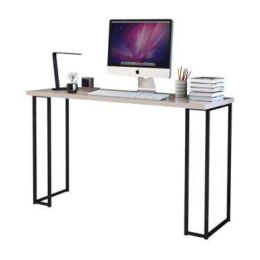 Imagem de D+MOB Escrivaninha de Metal com Tampo De MDF – Mesa Compacta para Escritório ou Estudo (Off White)