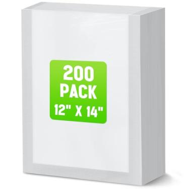 Imagem de Woanger Sacos de câmara de vácuo transparentes de 200 unidades, sacos seladores de câmara de 30,5 x 35,5 cm, bolsas de grau alimentício sem BPA para seladora a vácuo