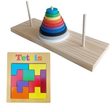 Imagem de Torre de Hanói + Tetris 9 Peças - Fábrica da Imaginação