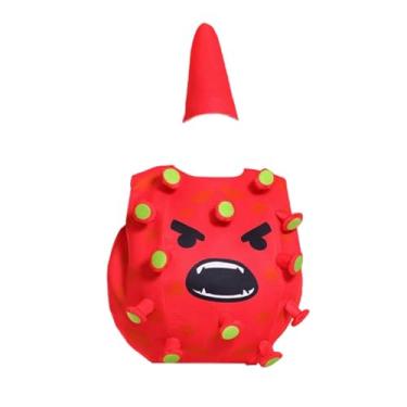 Imagem de simhoa Fantasia de Halloween para Adultos Roupa Cosplay para Festas Temáticas Carnaval, Vermelho