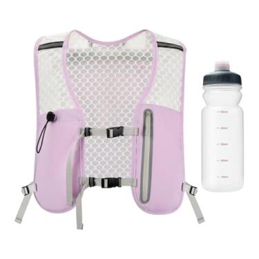Imagem de Fenteer Colete de hidratação Mochila de corrida Equipamento de corrida para homens e mulheres Colete esportivo leve Bolsa esportiva para ciclismo Trilha, Roxo