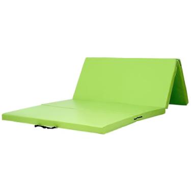 Imagem de KaRaDaStyle Tapete de ginástica tapetes dobráveis elásticos 180 cm x 99 cm x 5 cm exercício treino muscular crianças brincam horizontal tapete de barra esportes à prova de som uso doméstico (verde)