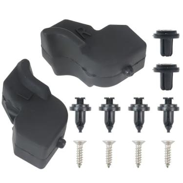 Imagem de Almofadas para para-choques de borracha para porta traseira esquerda e direita atualizadas Almofadas limitadoras de tampa traseira com 4 parafusos de metal compatíveis com Ford F-150 2015-2020