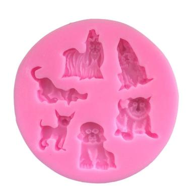 Imagem de Molde Silicone Pet Cachorro Cachorrinho Poodle Lhasa Cocker