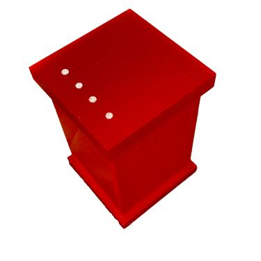 Imagem de Porta Algodão e Cotonete em Acrílico Strass Cereja Decor Acrílicos 