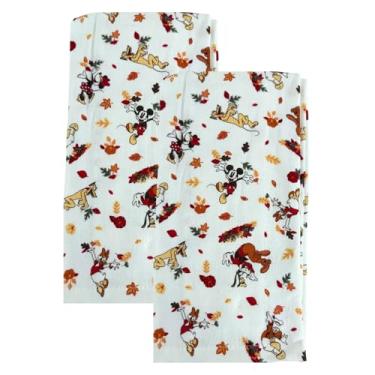 Imagem de Best Brands Consumer Products Inc. Toalha de cozinha 100% algodão Mickey e Minnie, pacote com 2, toalhas de cozinha decorativas macias e absorventes perfeitas para secar pratos e mãos - lavável na