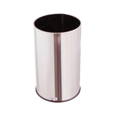 Imagem de Lixeira Grande Inox Para Banheiro Reciclável 30 Litros Sem Tampa - CM 