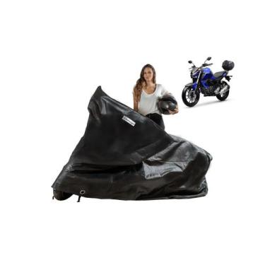 Imagem de Capa Cobrir Moto Yamaha Fazer FZ15 com Baú Traseiro - Kahawai, Preto