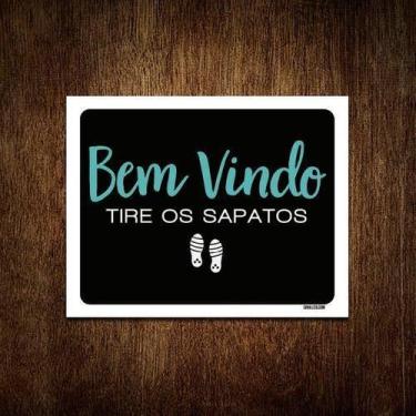 Imagem de Kit 10 Placas Decorativa - Bem Vindo Tire Os Sapatos - Sinalizo.Com