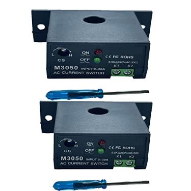 Imagem de 2 unidades de relé de detecção de corrente CA interruptor de detecção de corrente 0-30A relé de monitoramento de sensor de amplificador normalmente aberto (M3050)