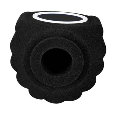 Imagem de Esquirla Protetor de microfone à prova de som, bola de isolamento de microfone portátil, filtro acústico para casa, trabalho, dublagem ao vivo, Filtro Preto