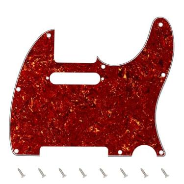 Imagem de Banworks 4 Ply Tele Pickguard 8 furos para guitarra elétrica Pickguard placa para USA/Mexican Fender Modern Style Standard Tele Telecaster JT/HB-03 marrom carapaça de tartaruga