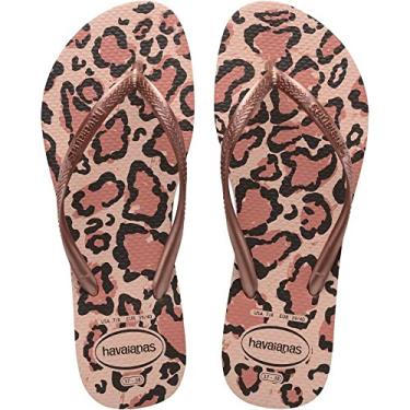 Imagem de Chinelo, Havaianas, Slim Animals, Feminino, Rosa Ballet/Rosa Retro Metalico, 41/42
