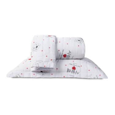 Imagem de Cobre Leito Casal Padrão Essencialle 150 Fios 3 Peças - Dorameira - 67% Algodão  33% Poliéster