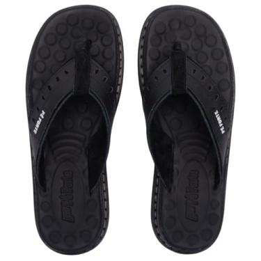 Imagem de Sandália Masculina Anatômica Chinelo de Dedo Ortopédico Antistress (Preto, BR, Adulto, Numérico, 39)