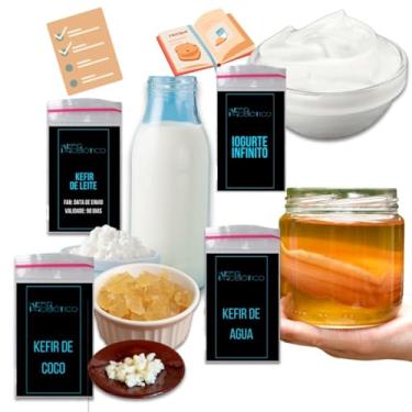 Imagem de Mega Kit Kombucha + Kefir De Leite + Água + Coco + Iogurte Infinito