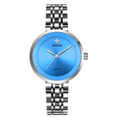 Imagem de Relógio Feminino de Quartzo Minimalista Pulseira de Aço inoxidável  A Prova D´agua