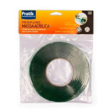 Imagem de Fita Dupla Face Pratik Massa Acrílica 12mmx20m Verde