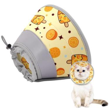 Imagem de Coleira Cat Cone GoGoPaw Soft Stop Licking ajustável laranja M