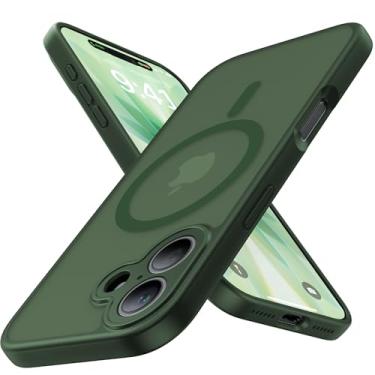 Imagem de Maozis Capa magnética à prova de choque para BC, [proteção total da câmera] [compatível com Magsafe] [Antiderrapante] [Proteção Mil-Grade] Capa de telefone fina anti-amarela translúcida fosca para BC