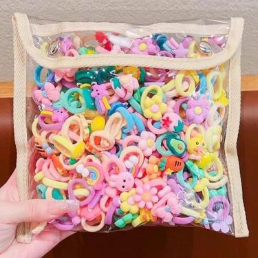 Imagem de Conjunto De Elásticos De Cabelo Infantis Com Desenhos Animados, 20-100